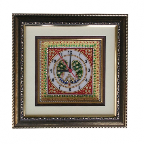 Marble Tray Watch Peacock With Frame