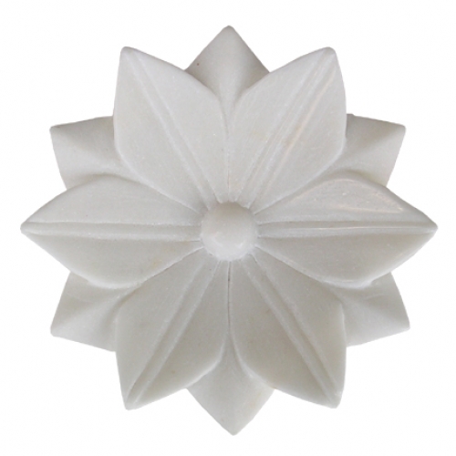 Marble Lotus Floral Plate 6 Inch