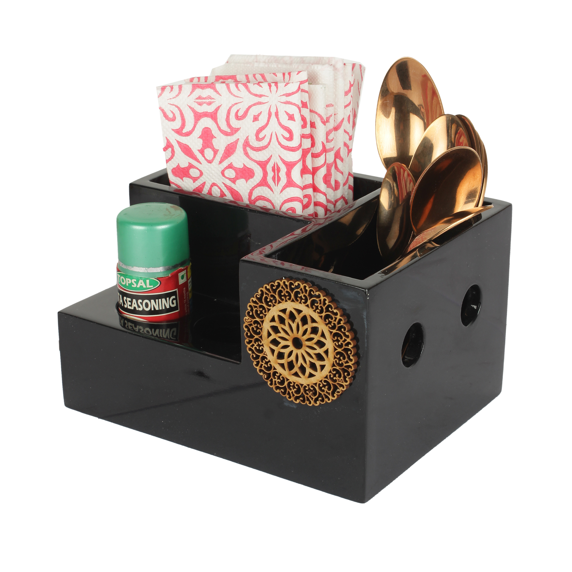 Black Tissue Holder Gangamani Fashions (Art & Crafts)